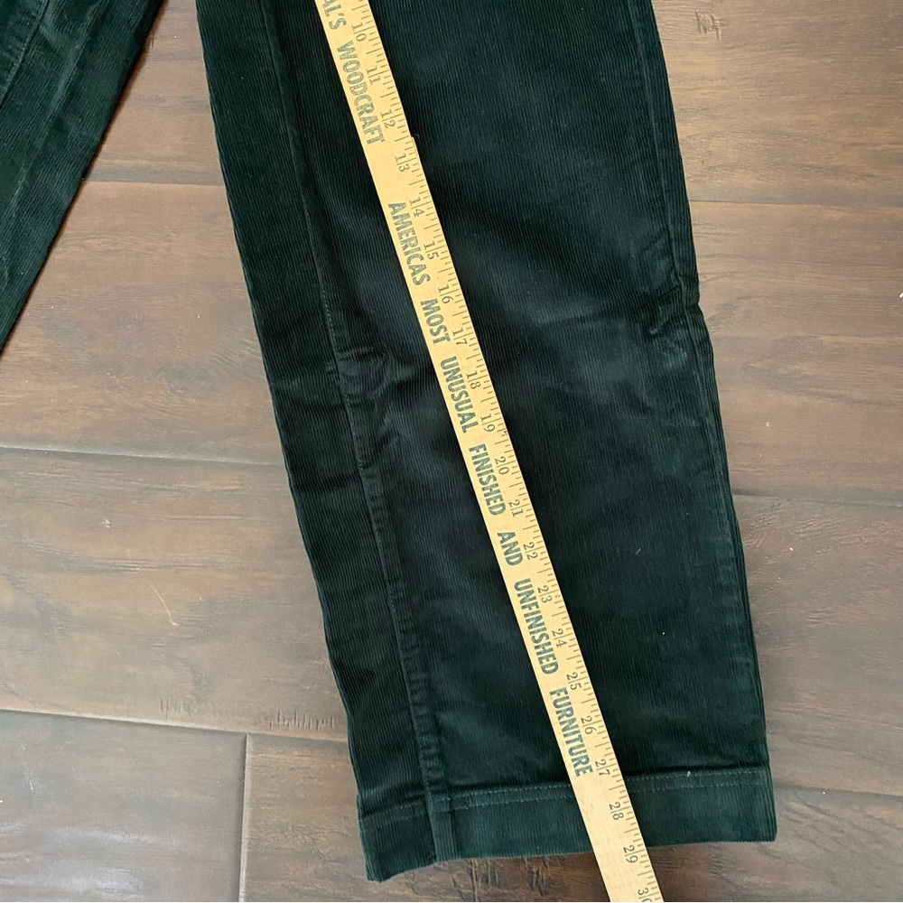 New Everlane woman’s corduroy straight relaxed dark green pant size 6 available - Picture 15 of 15